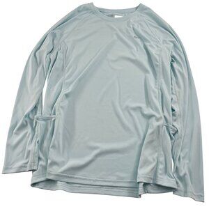 Iuga Womens Long‎ Sleeve Light Blue Pullover Top Large